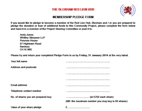 Click on the form to download a printable version